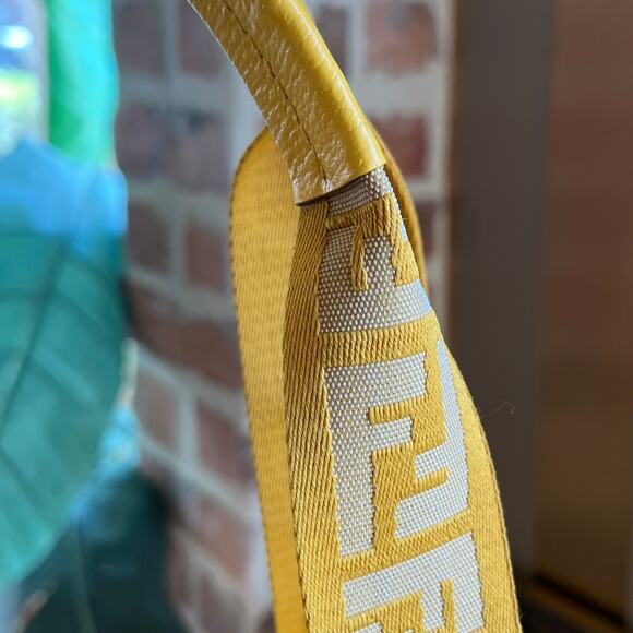 FENDI Zip Top Yellow FF Nylon Vintage Tote - Picture 16 of 16